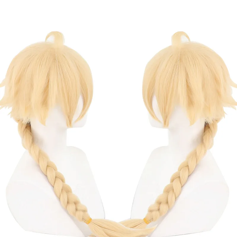 

Синтетический парик, мужской косплей, плетеный костюм с двойным хвостом, термостойкое волокно, аниме, игровая вечеринка