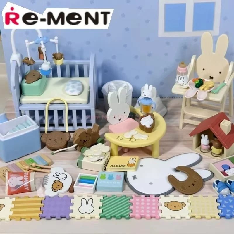 

Genuine Re-Ment Miniature Miffy Baby Room Action Figure Toys Assembly Gift Collectible Dress Model Ornaments Birthday Gift Toys
