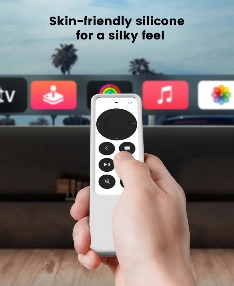 Remote Control Soft Cover Dustproof Remote Control Case for Apple TV 4K 2021 Remote Control Housing Silicone Protective Case