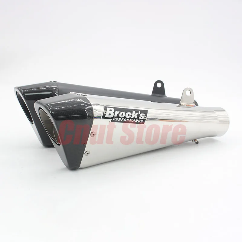 

58 мм углеродное волокно мотоциклетный глушитель для мотокросса Pitbike Escape Moto Racing Pipe BRO-CKS для GSXR1300 S1000RR GSXR1000