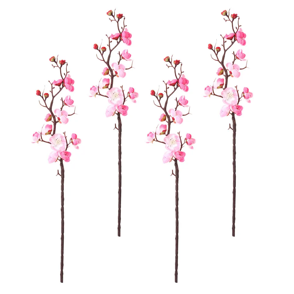 

4 Pcs Pink Home Decor Fake Flowers Wedding Theme Party Living Room Porch Long Term Use Safe Practical