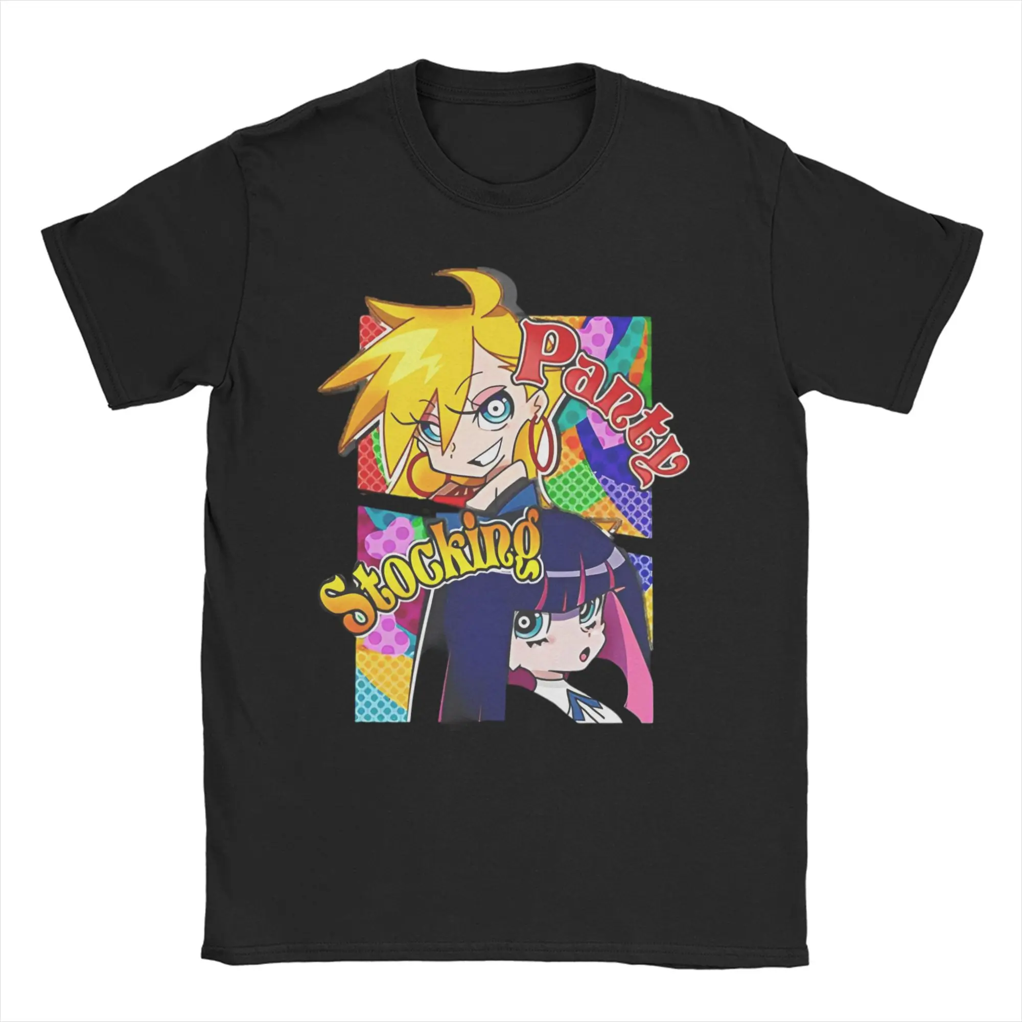 Panty Stocking with Garterbelt T-Shirts for Men Women Cute Anime Funny Cotton Tee Shirt Short Sleeve T Shirt Plus Size Tops