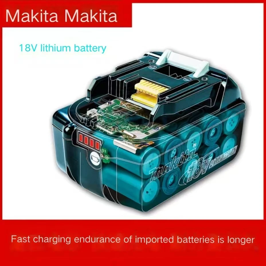 Original Makita 18V 5Ah/6Ah lithium battery, intelligent chip, ultra long battery life, suitable for BL1830 BL1840 BL1850 BL1860