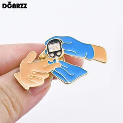 DCARZZ Endocrinology Blood Glucose Detection Pin Enamel Medical Lapel Backpack Hat Brooch Badge Medicine Jewelry for Doctor