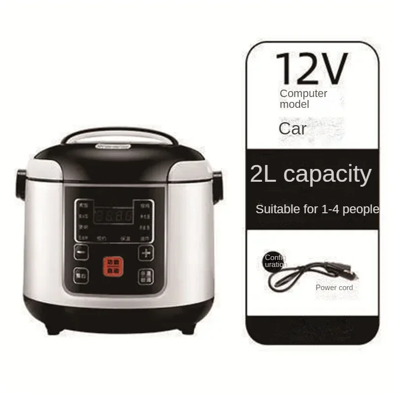 2024 New 24V Mini Rice Cooker Car Truck Soup Porridge Cooking Machine Food Steamer Heat Lunch Box Meal Heater Warmer English Men