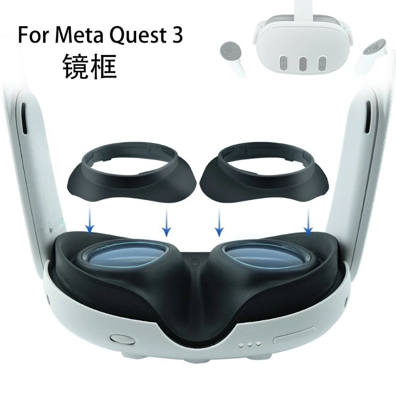 Quick Install Remove Myopia Lens Frame Compatible with Meta Quest 3 VR Headset Virtual Reality Accessories