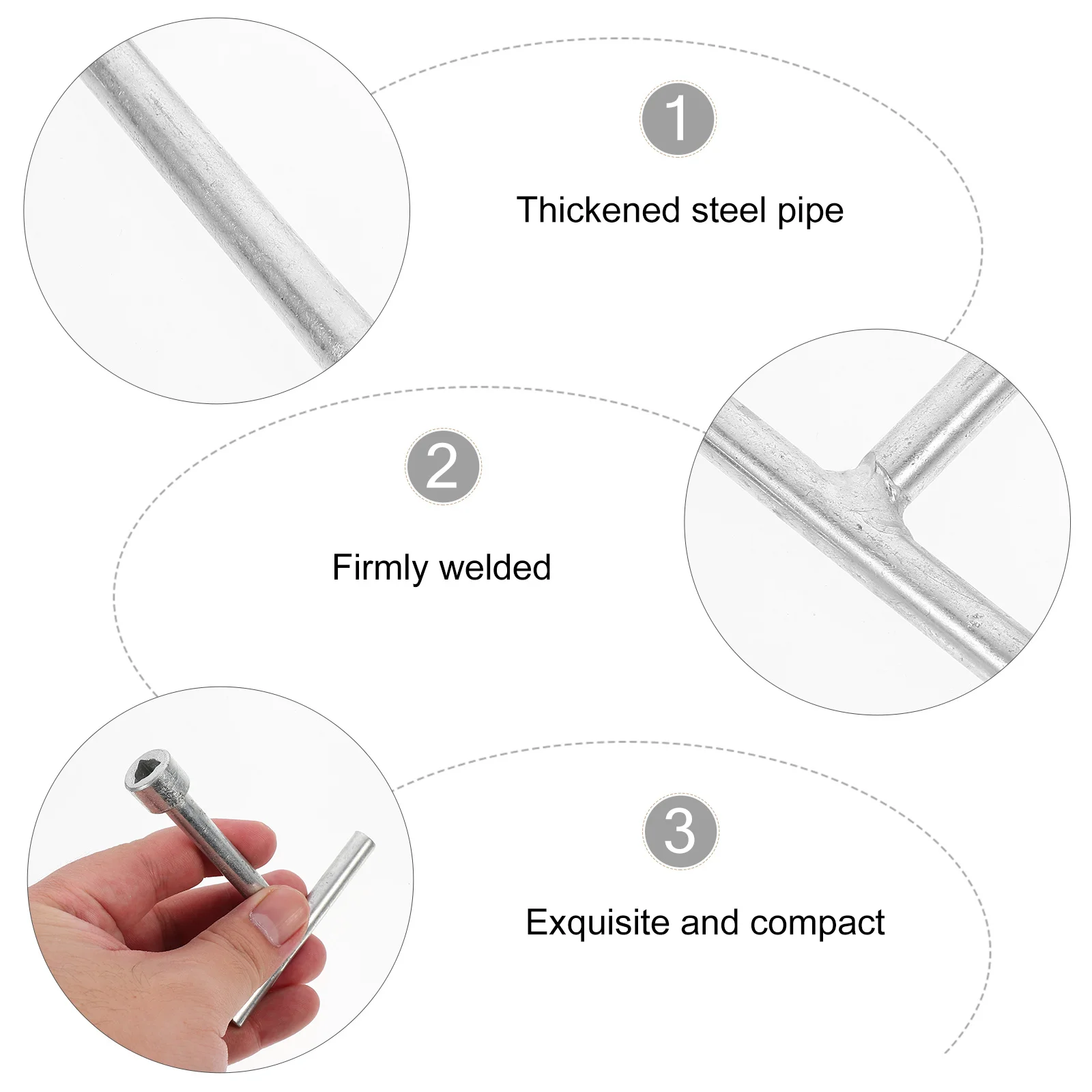 

2Pcs Triangle Head Anti- Screw Special Wrench Stainless Steel for Triangle Bolt Disassembly Anti- Screw Spanners