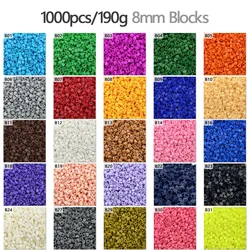 100pcs 8*8mm Pixel Art Puzzle Micro Diamond Building Blocks 40colors DIY 3D Small Brick For Children's Toy Educational Kids