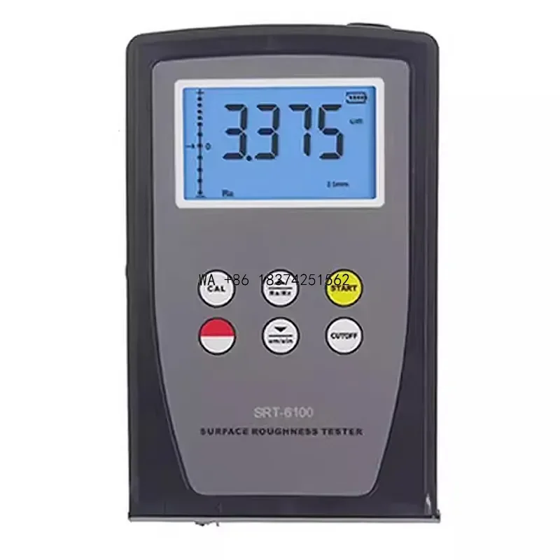 Wmwmnu Digital Surface Roughness Meter SRT-6100 Rz 0.1 to 50.0um Portable Detector for Metal Mechanical Parts Finish Testing