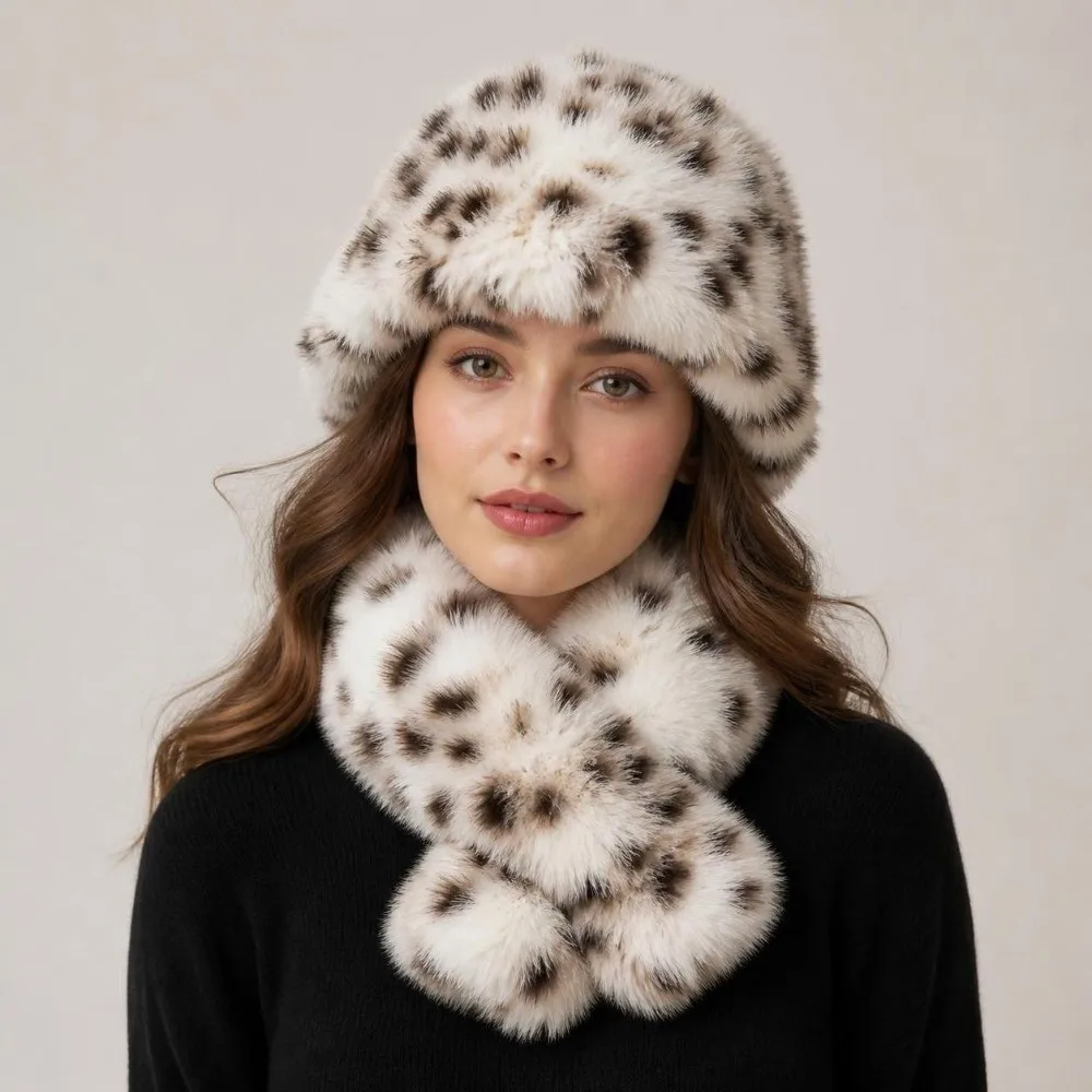 chapeu-de-balde-de-pele-sintetica-macia-e-quente-conjunto-de-cachecol-e-gorro-com-estampa-de-leopardo-cachecol-versatil-chapeu-de-pescador