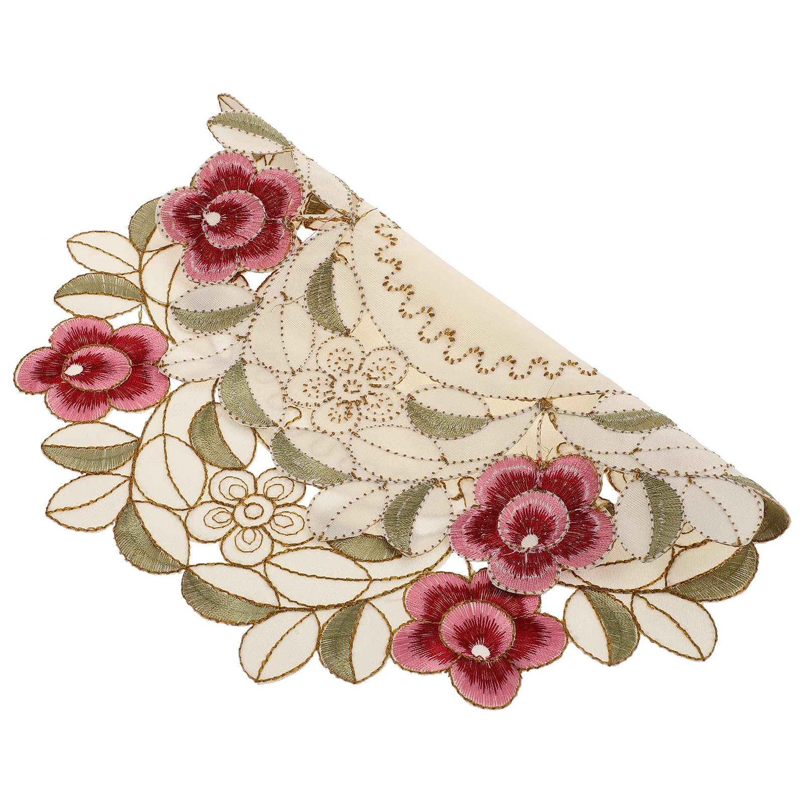 

Round Placemats Tableware Mat Heat Resistant Waterproof Dining Coaster Hollow Flower Design Kitchen Desk Home Party Premium