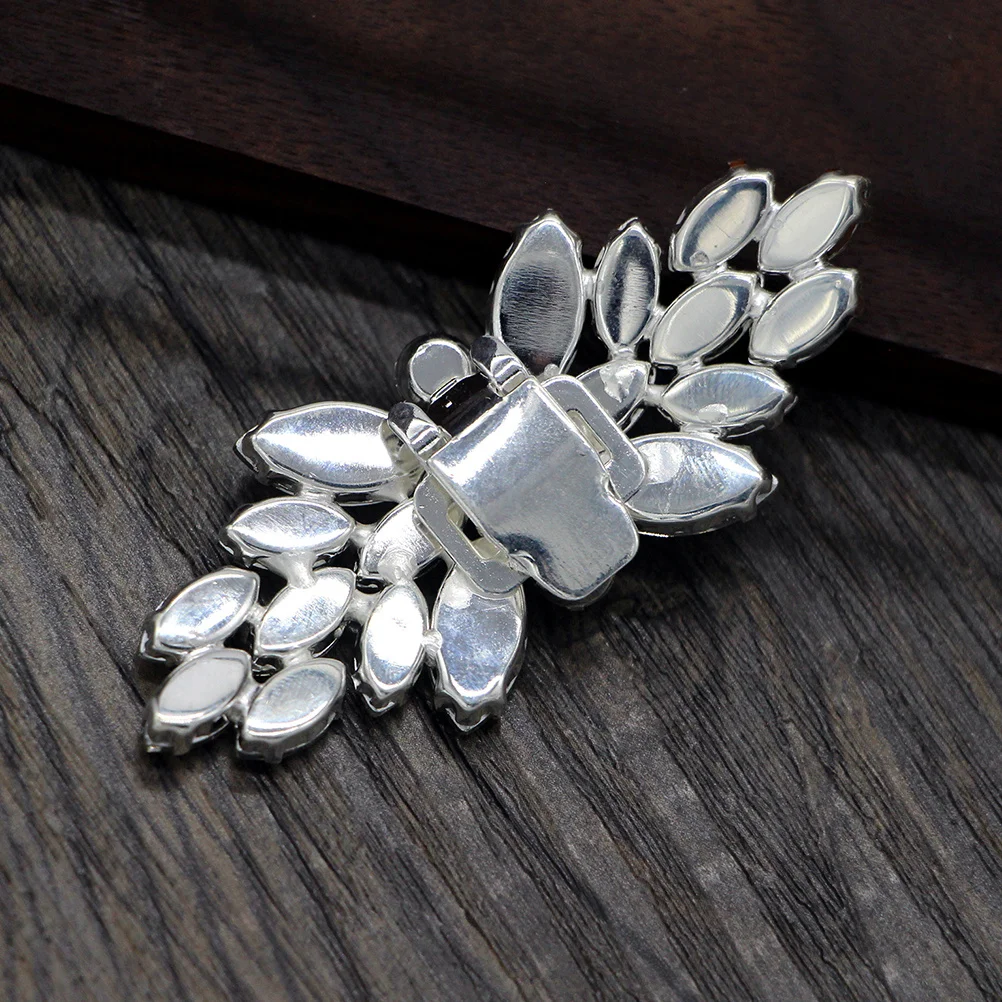 

Rhinestone Crystal Shoe Buckle Clips Silver DIY Decor Accessories for Wedding Bride Women Sparkle Shinny Multifunctional Use