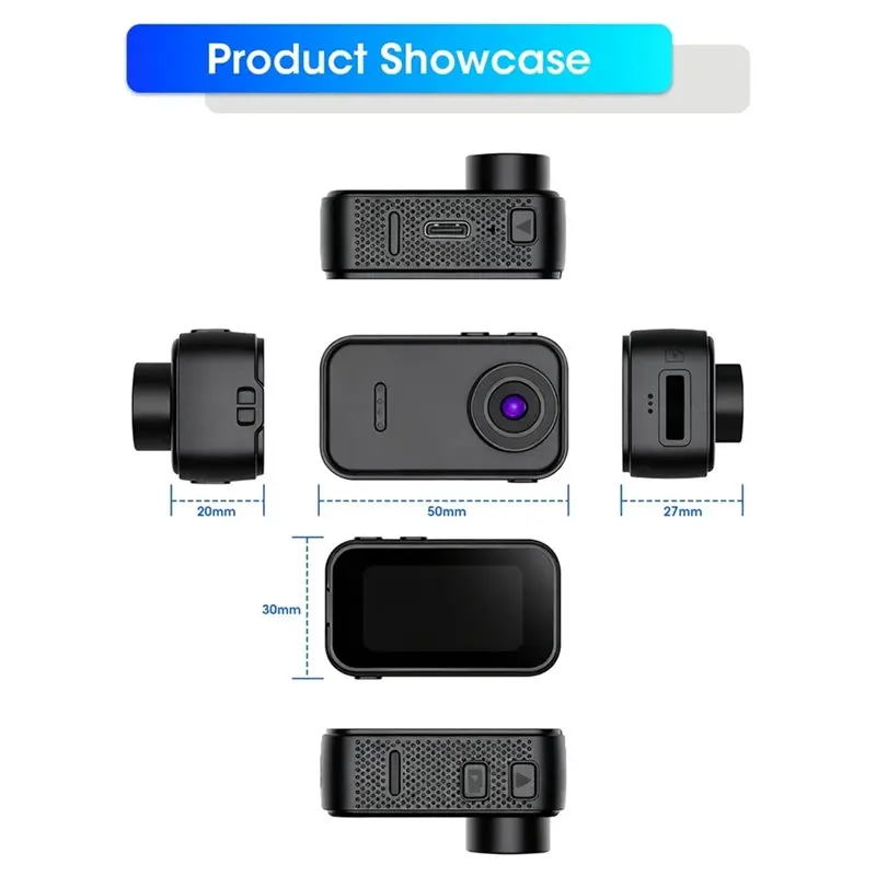 

ABSK-Waterproof 1.47" 1080P Mini Thumb Camera Pocket Small Sports Handheld Video Recorder For Outdoor 120 Degree Angle Recording