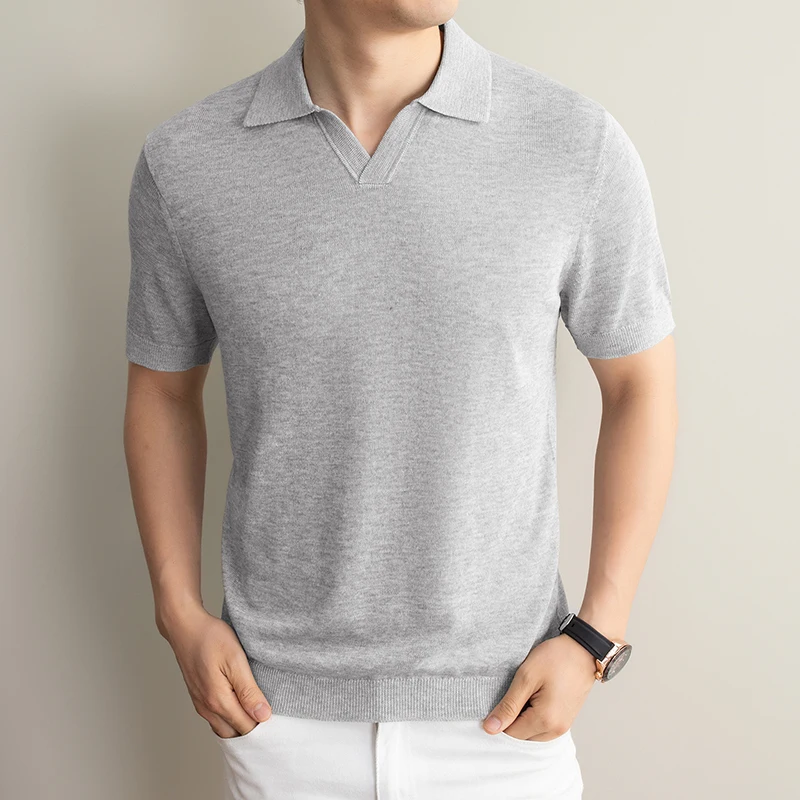 Polo de Manga Corta con Cuello de Tijera, Moda Verano 2026