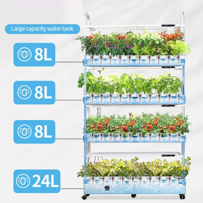 Home Use Multi-layers Detachable Smart Vertical Hydroponics Vegetable Grow Rack System