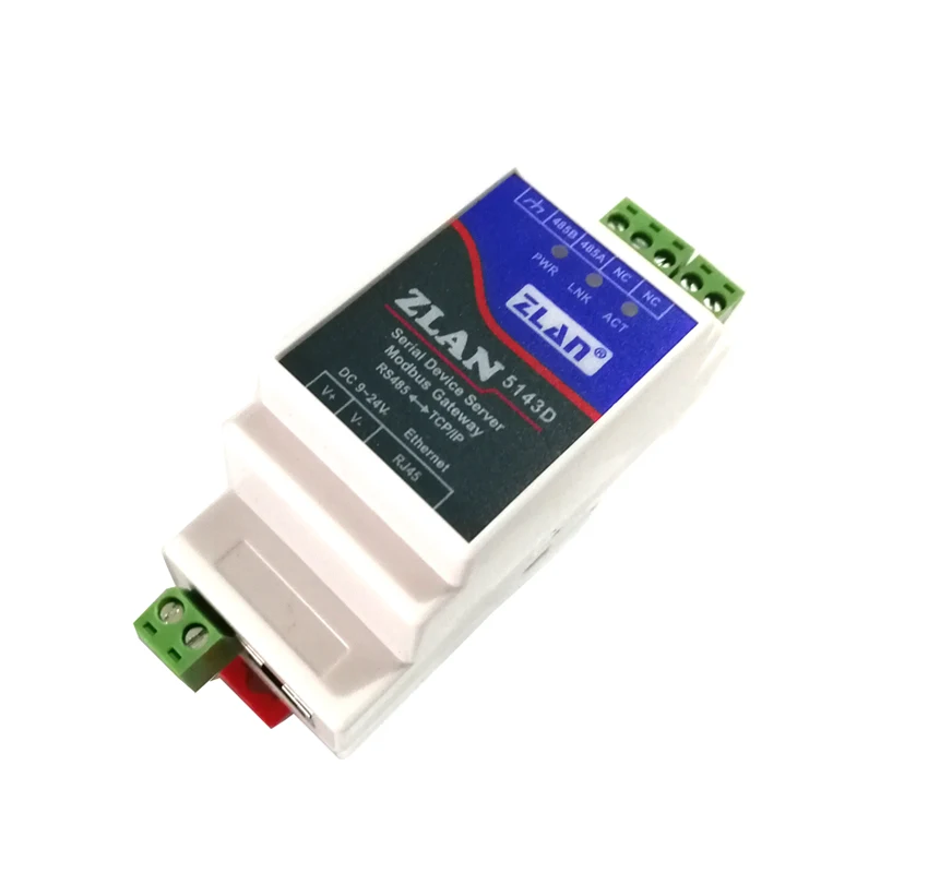 DIN-Rail Modbus RS485 SERIAL port TO Ethernet Converter bidirectional transparent transmission between RS485 and  RJ45