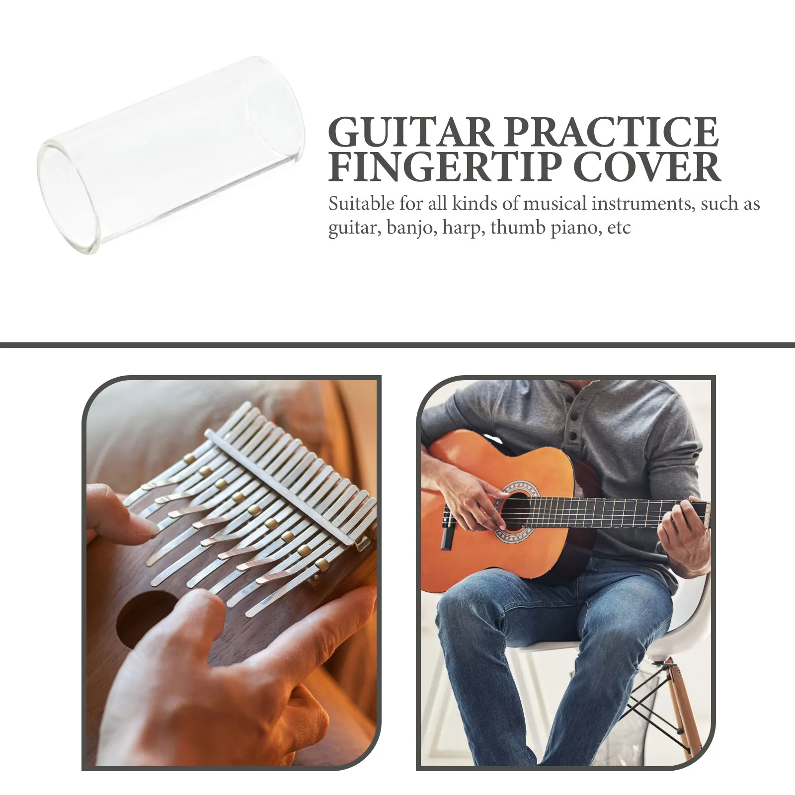 

3pcs Guitar Finger Covers Flexible Fingertip Protectors For Guitar Banjo Harp Thumb Piano Practice Durable Finger Guards