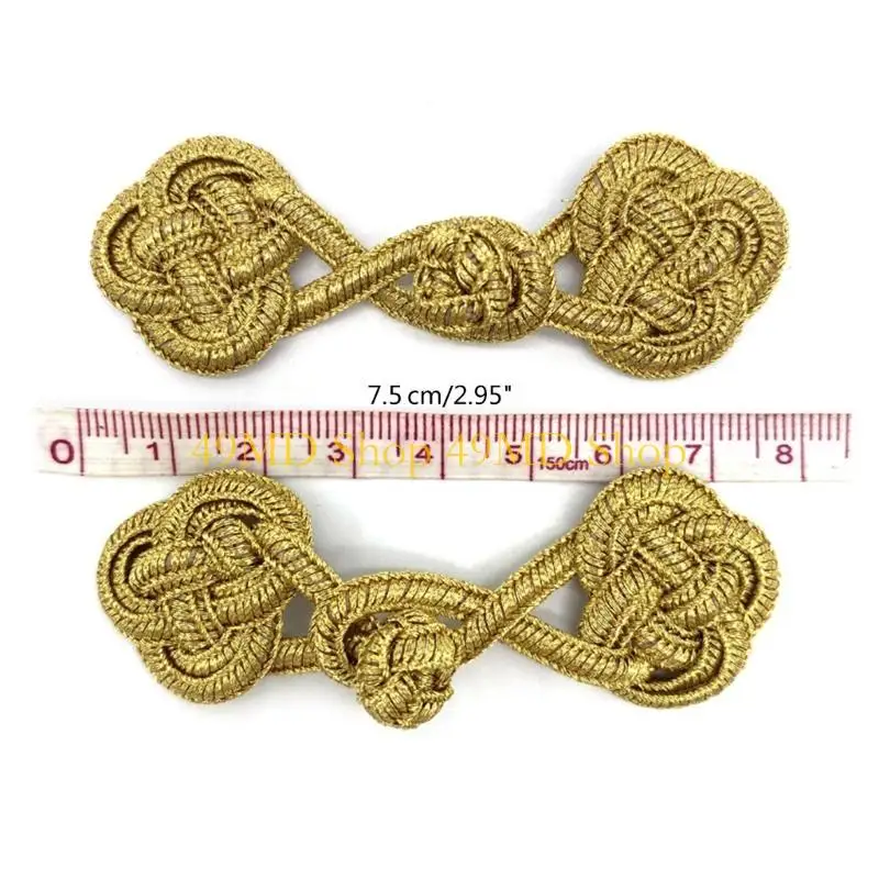 49MD Handsewing Fasteners Cheongsam Buttons DIY Costume Closure Buttons