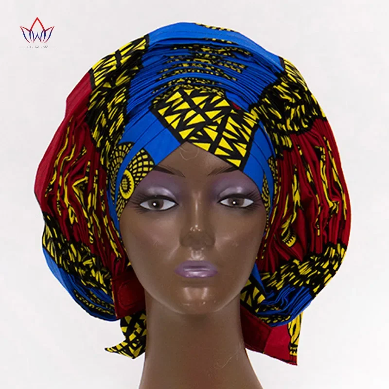 

African Headwrap In Women's Hair Accessories Scarf Wrapped Head Turban Ladies Hair Accessories Scarf Hat Headwrap Nigeria WYB480