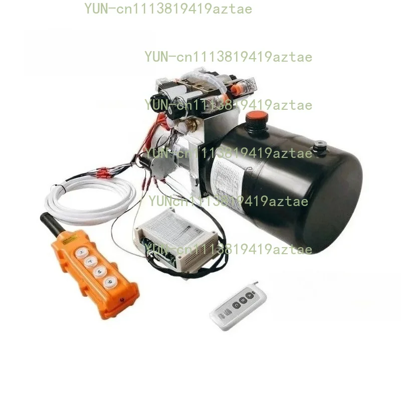 12V 24V Hydraulic power unit assembly, bidirectional, hydraulic pump station, electric lift platform fuel tank capacity 6L