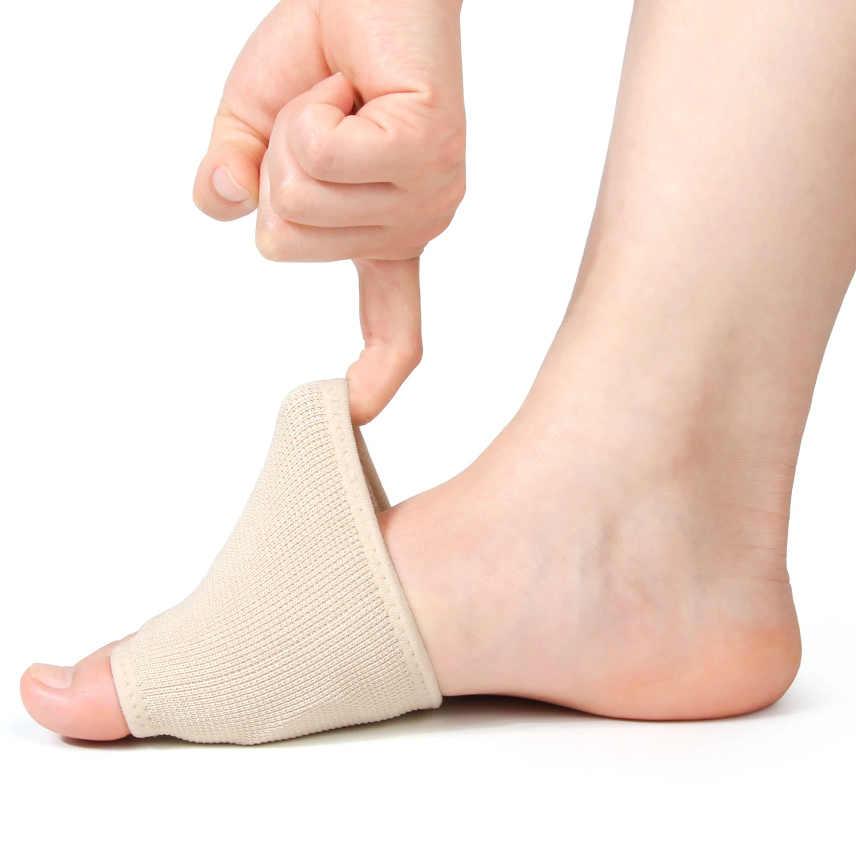 Silikon-Gel-Mittelfußpolster für Männer und Frauen, Stoffhülle Vorfußpolster Zehentrenner bei Metatarsalgie & Sesamoiditis – Detail 9