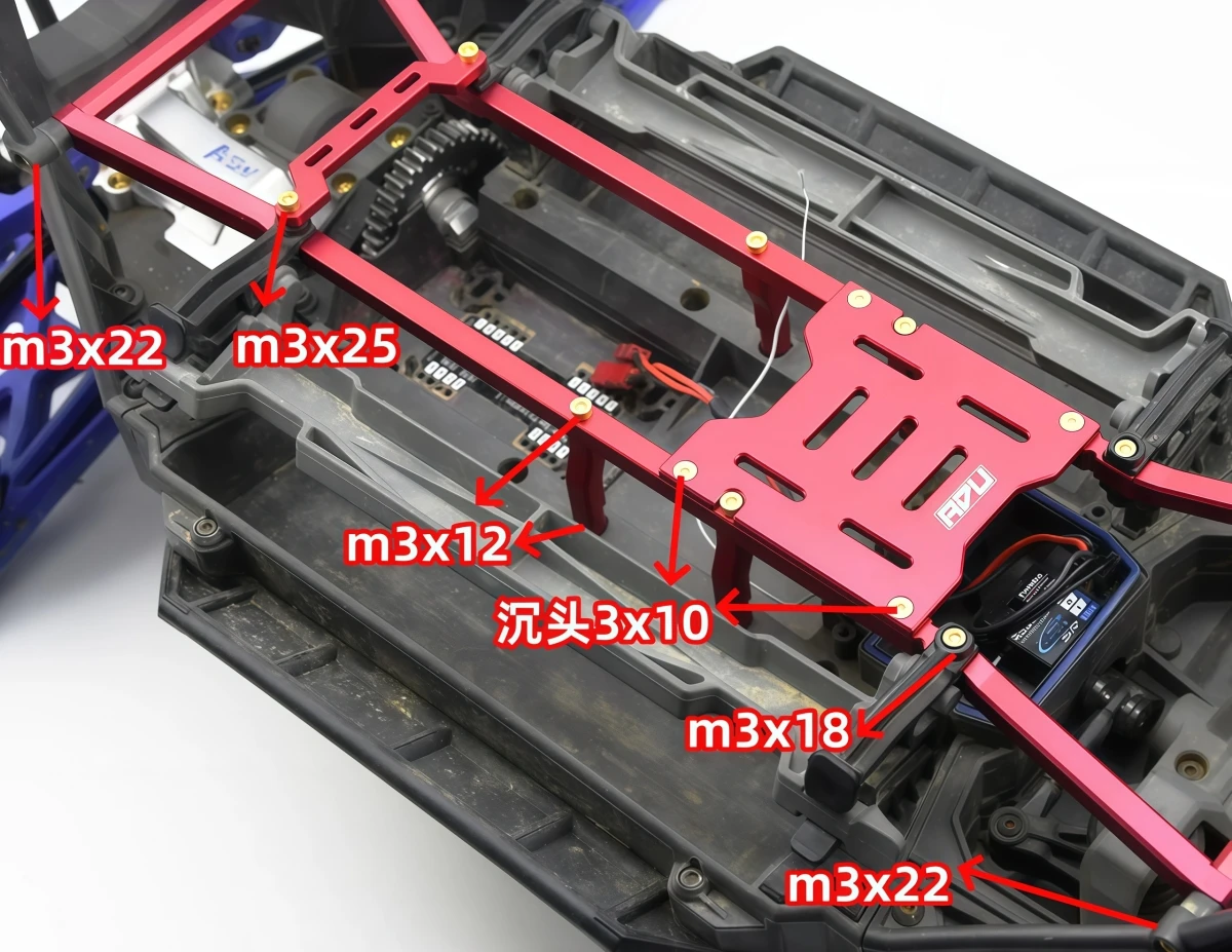 7075 Aluminum Second Floor Upper Deck ESC Mount Plate for Traxxas X-MAXX 8S (Replaces 7714X) Upgrade Parts
