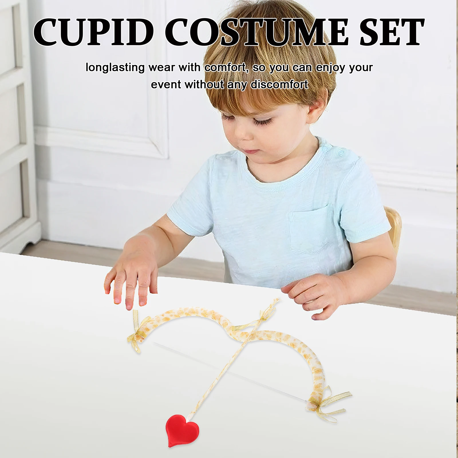 

1 set 1 Set Valentine'S Day Cupid Costume Bow Arrow Set For Cosplay Photoshoot Party Decorations Accessories Costume Supply Gift