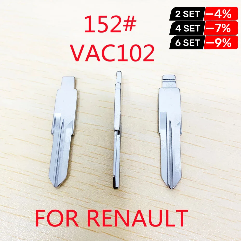 10 개/몫 원격 키 블레이드 LISHI VAC102 #152 HU136 153 # KD VVDI 용 Uncut Flip RemoteFor Renault Megan Dacia Clio Duster