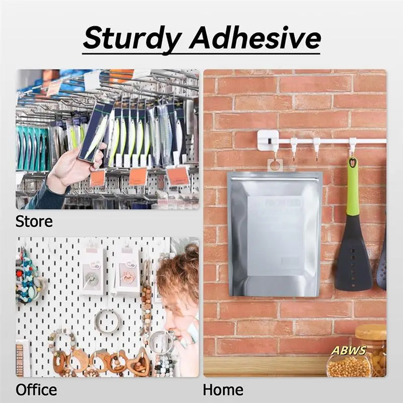 

Hang Tabs, 400 Pcs Clear Sticky Hanging Tags Round Hole Self Adhesive Plastic Hang Tabs For Hanging Retail Display