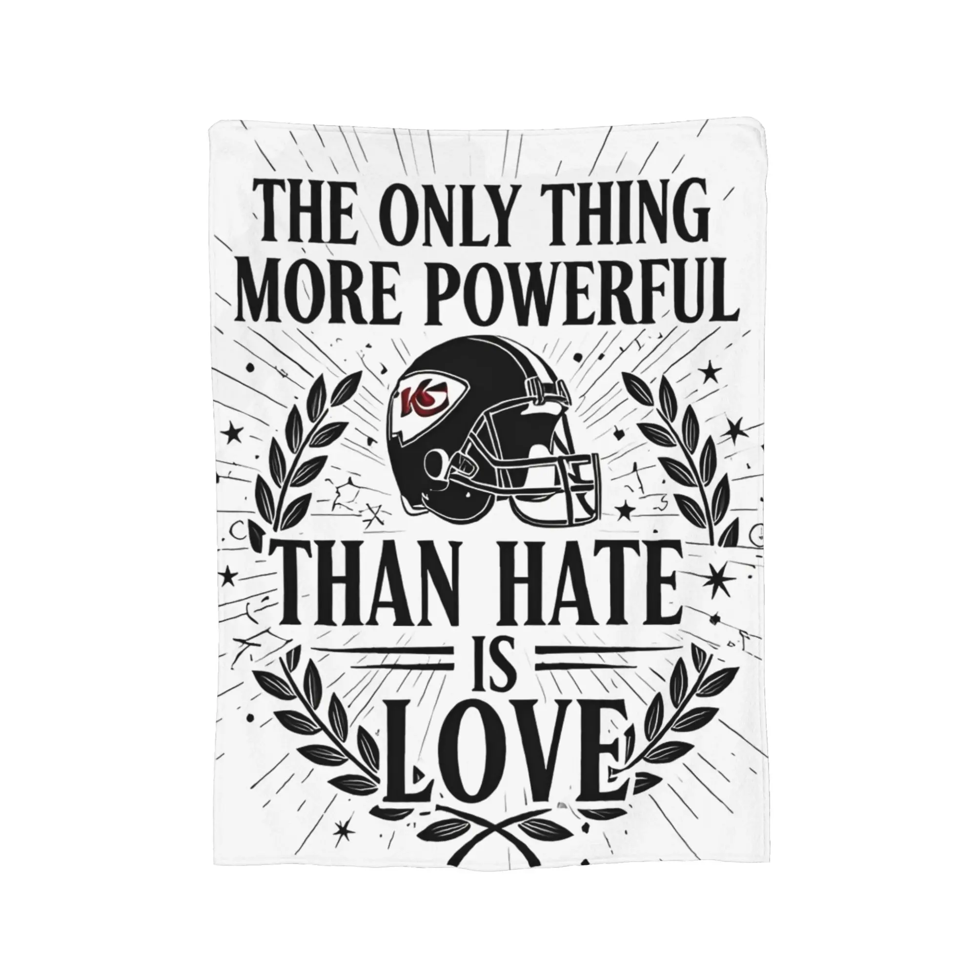 The Only Thing More Powerful Than Hate Is Love Blanket  Fleece Funny Warm Throw Blankets for Bedspread  Winter