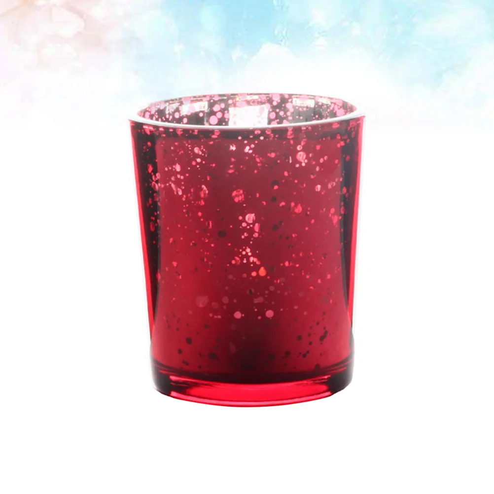 

3Pcs Colorful Glass Holders Modern Texture Electroplated Banquet Home Decoration Glass Holders