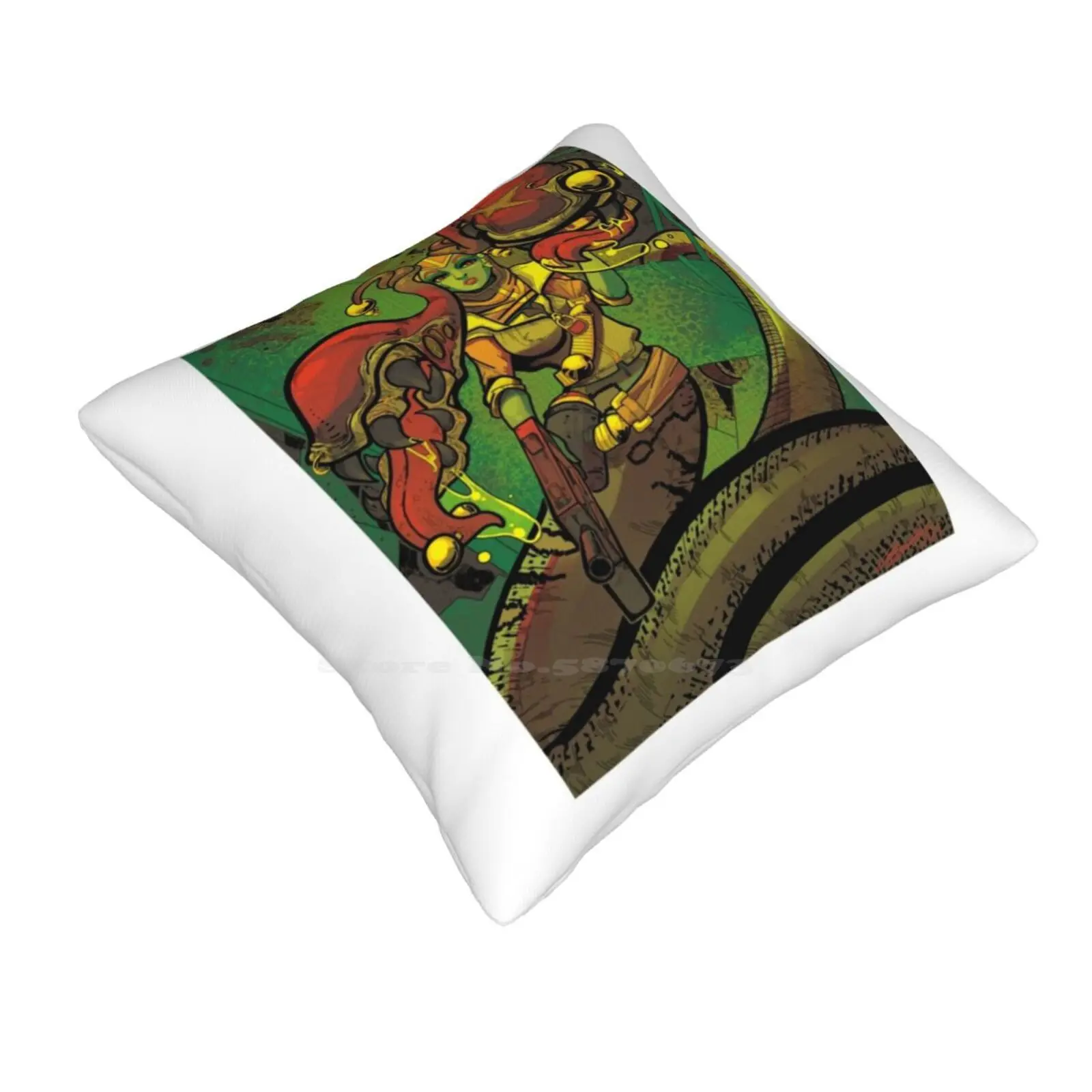 Naga Home Sofa Car Cushion Cover Pillowcase Naga Lamia Gorgon Monster Girl Apocalypse Gun Comic