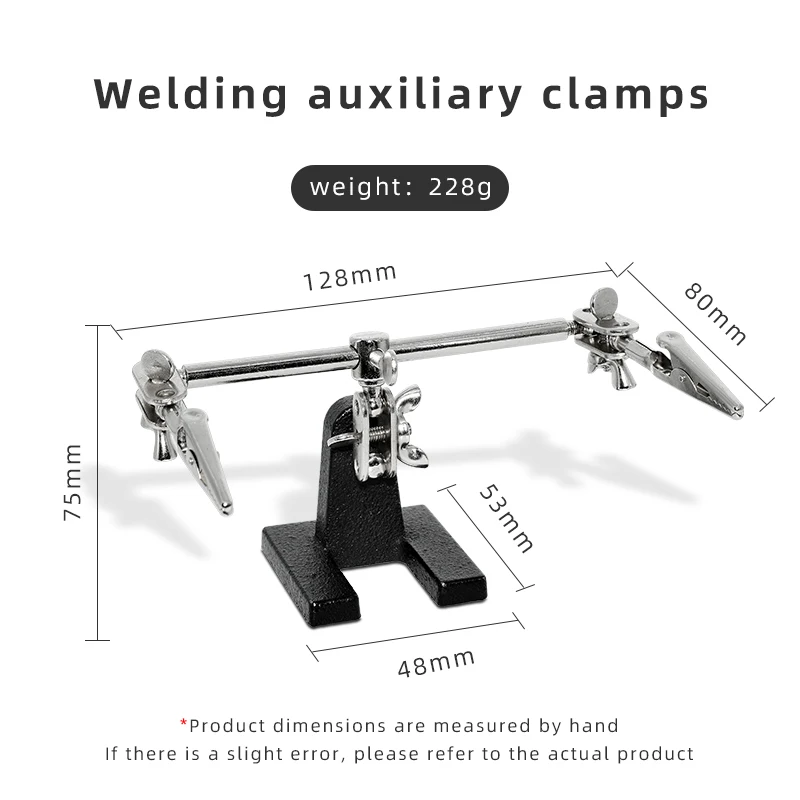 Third Hand Soldering Iron Stand Clamp Helping Hands Clip Tool PCB Holder Electrical Circuits Hobby with  Magnifying Glass