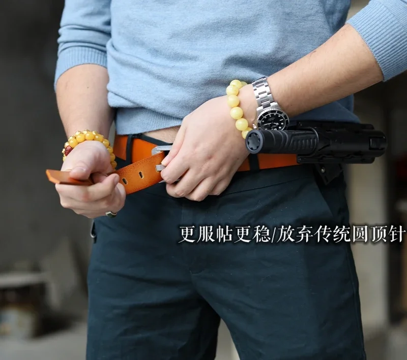 

Purely handmade custom belt, agent vegetable tanned cowhide belt storage tube button head design storage tube button head DANGO