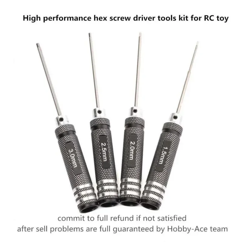 4PCS Top Quality Titanium Nitride TiNi Hexagon Screwdriver Set Maintenance Tool Set 1.5mm/2mm/2.5mm/3.0mm For RC helicopter