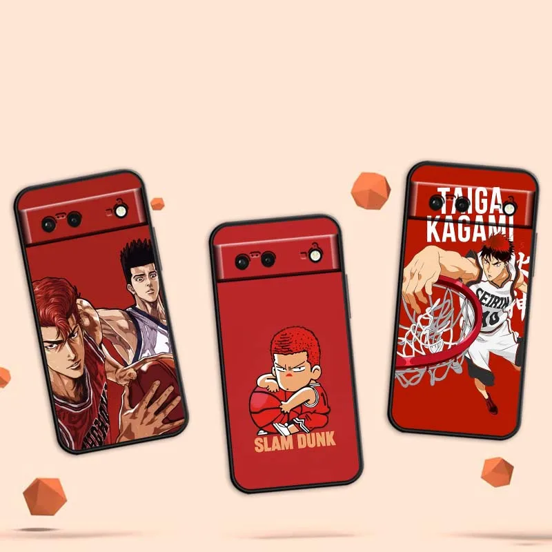 

Interesting Slam Dunk Creative For Google Pixel 9a 9 8A 8 7 7A 6 6A Pro XL 2024 5G Black Soft TPU Silicone Cover Phone Case