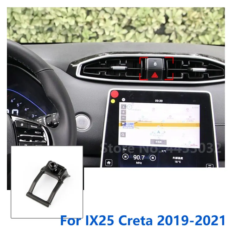 17mm Special Mounts For Hyundai Creta IX25 Car Phone Holder GPS Supporting Fixed Bracket Air Outlet Base Accessories 2015-2021