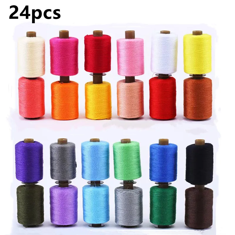 

24Pcs Sewing Thread 1000 Yards Large Volume Hand Stitching Sewing Machine Line Sewing Clothes Home Multi-Color String