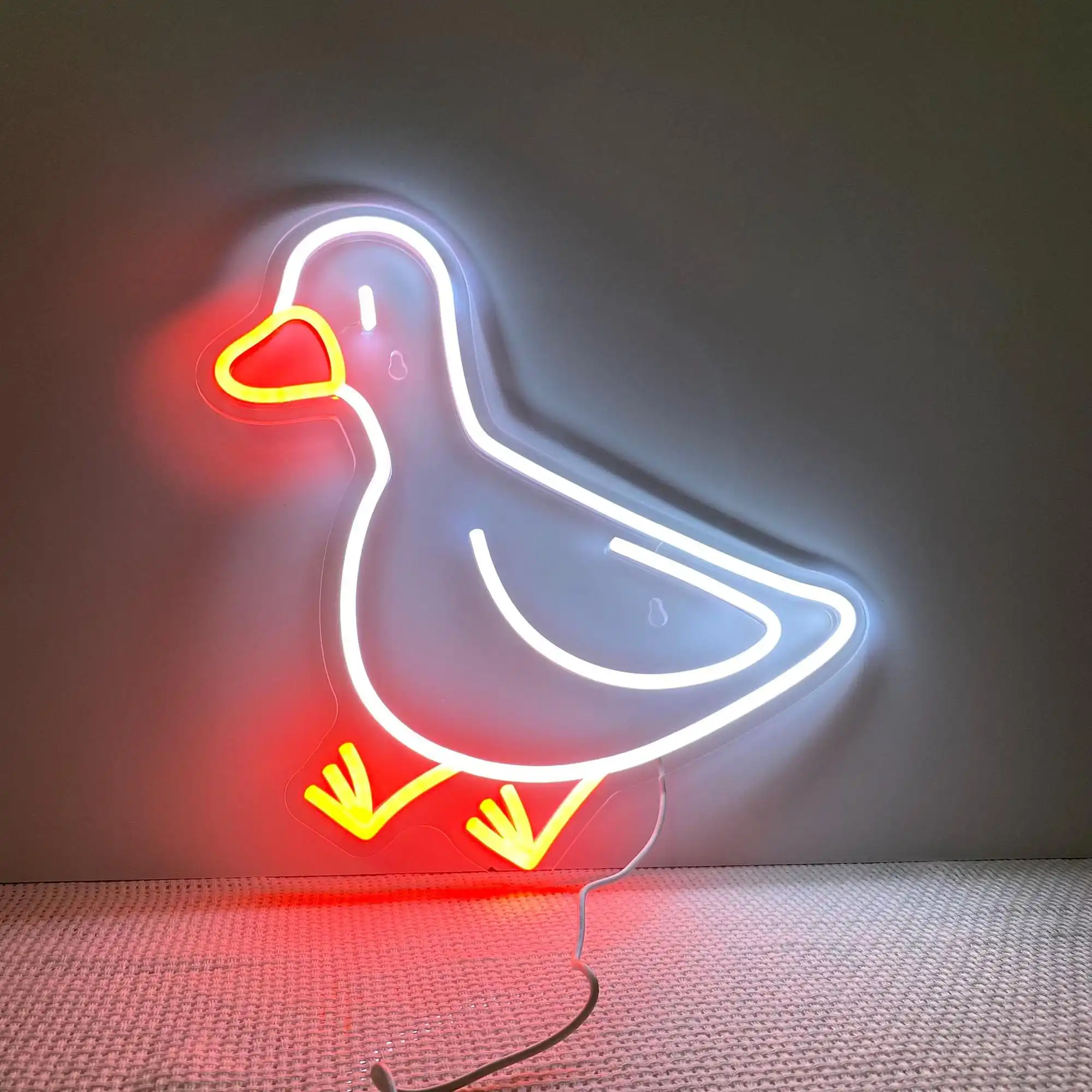 Duck Neon Sign Wall Art Decor Cute Animal Duck Neon Birthday Gift for Kids Bedroom Game Room Neon Custom Nursery Home Room Decor