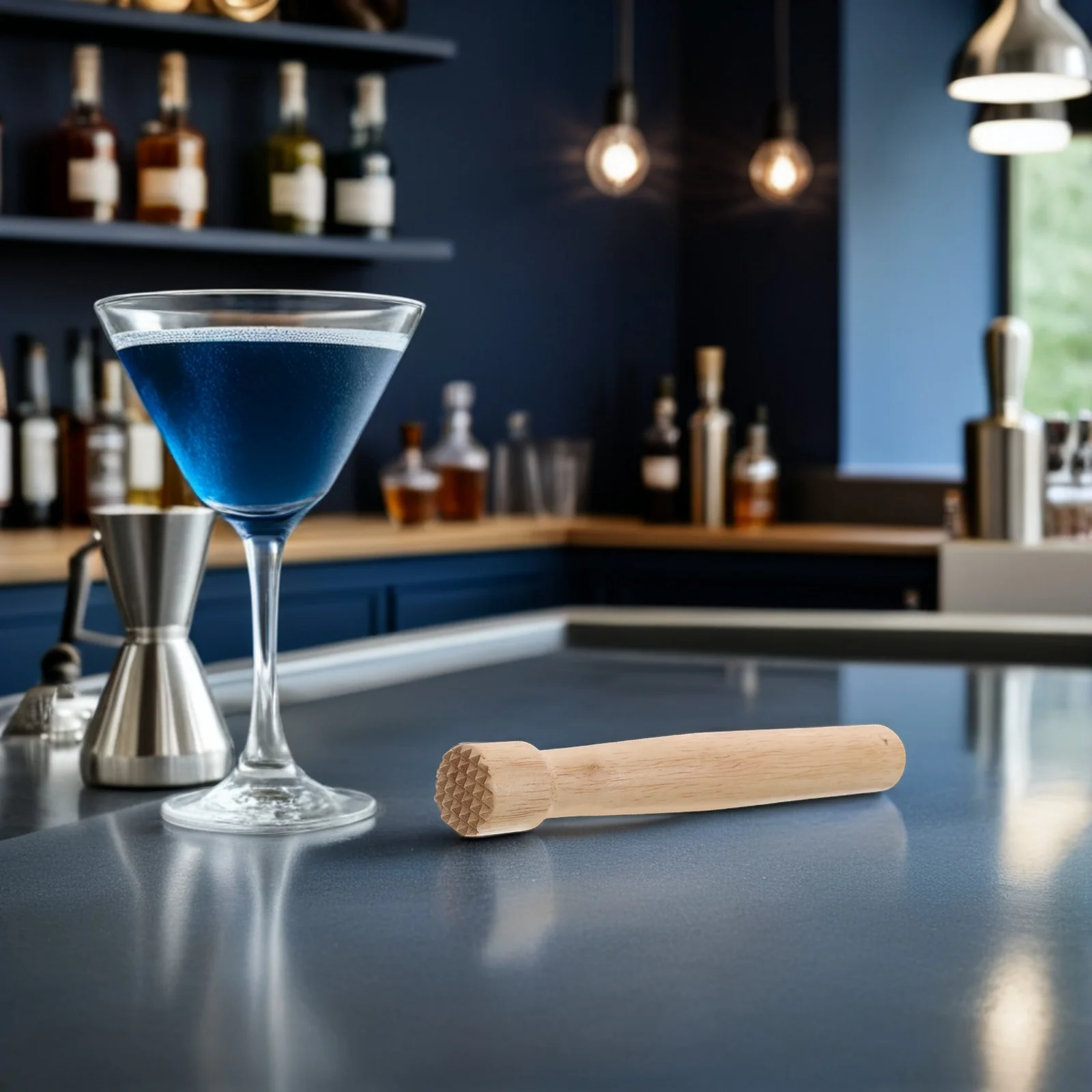 

1pcs Wooden Cocktail Muddler Solid Wood Drink Muddler For Mojitos Fruit Crushing Manual Lemon Squeezer Bar Tool Bartender
