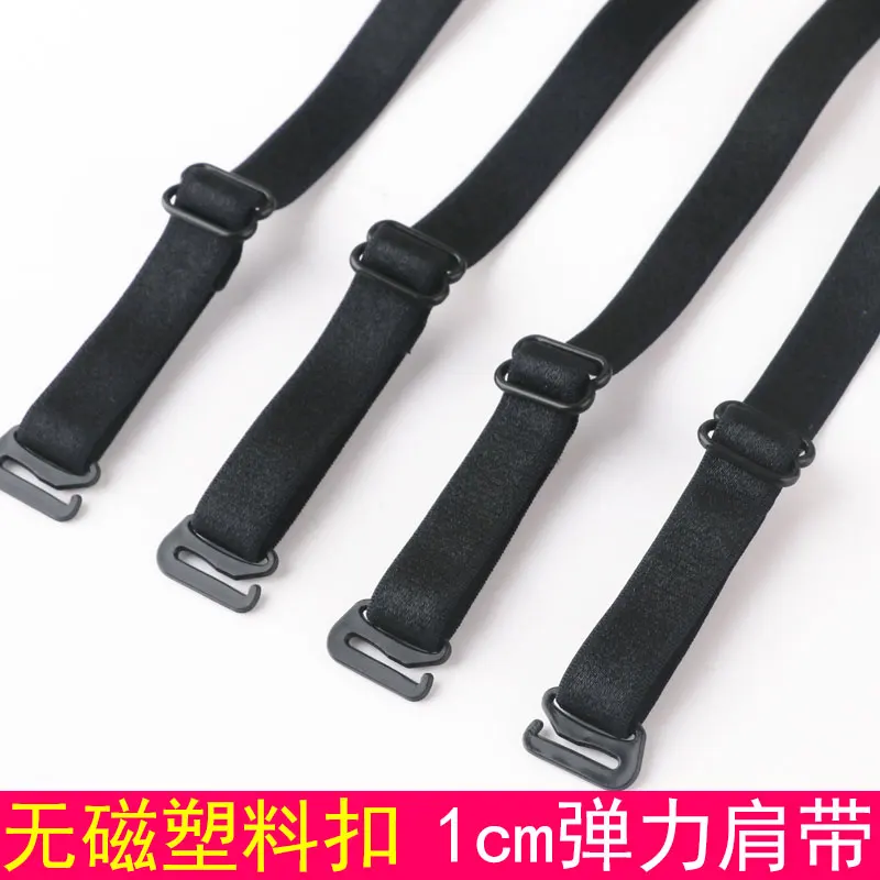 Rubber buckle 0.8cm thin cross underwear shoulder strap widened adjustable bra elastic band for children's anti slip