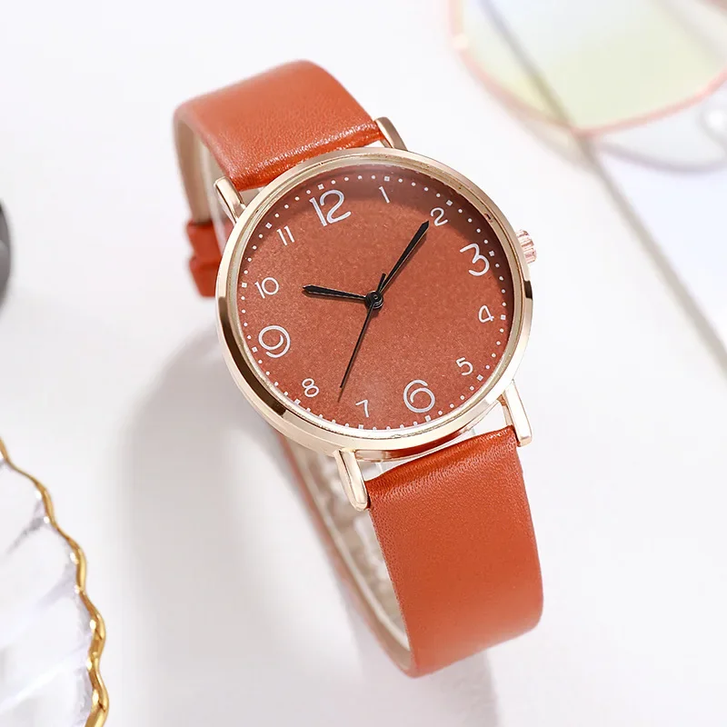 Fashion Simple Leather Strap Watch Quartz Wristwatches Women\'s Casual Student Quartz Women\'s Watch Business Clock reloj mujer