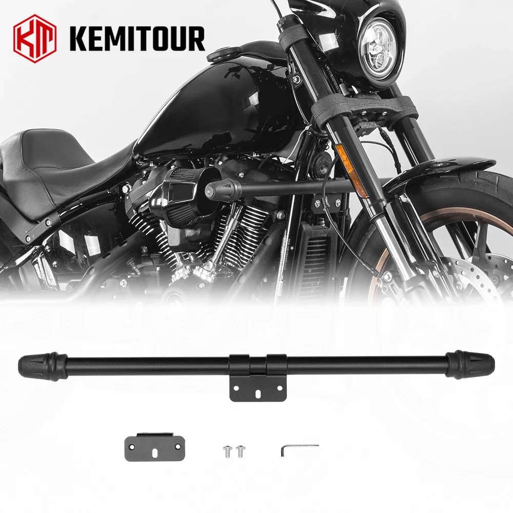 KEMITOUR Motorcycle Engine Guard Crash Bar Flat-Out Bar Front Highway Crash Bar Protector for Softail Bumpers Moto Accessories