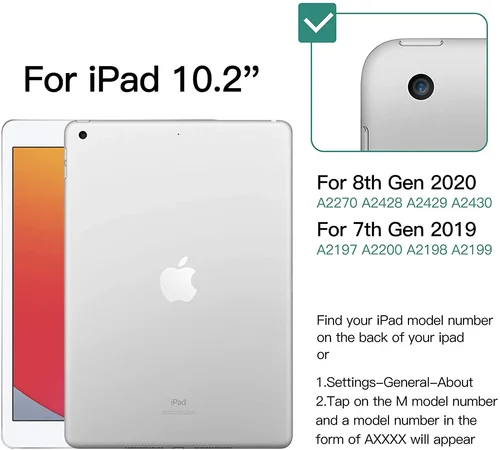 Imagen 2 del producto Funda para iPad 10,2 ""2020 2019 2021 funda con portalápices inteligente iPad 8. a 7. a 9 a generación A2197 A2198 A2270 A2428 A2429 A2430
