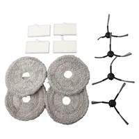 Filters Side Brushes Easy To Install Cleaner Cleaning Cloths For Ultenic MC1 Plastic+Cloth Fabric Robot Vacuum