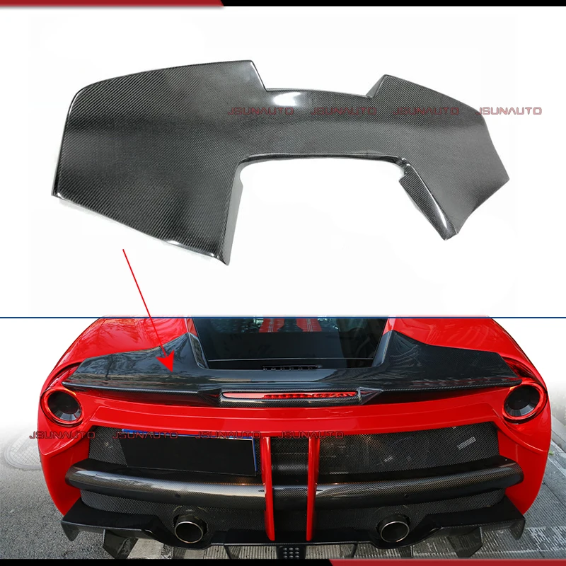 

For Ferrari 488 GTB/Spider MISA Style Carbon Fiber Rear Spoiler Premium Accessory For Ferrari 488 15-19 Rear Trunk Wing