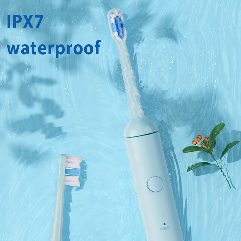 Sonic Electric Toothbrush for Adults Kid 4 Mode Smart Timer Whitening Tooth Brush IPX7 Waterproof Replaceable Head