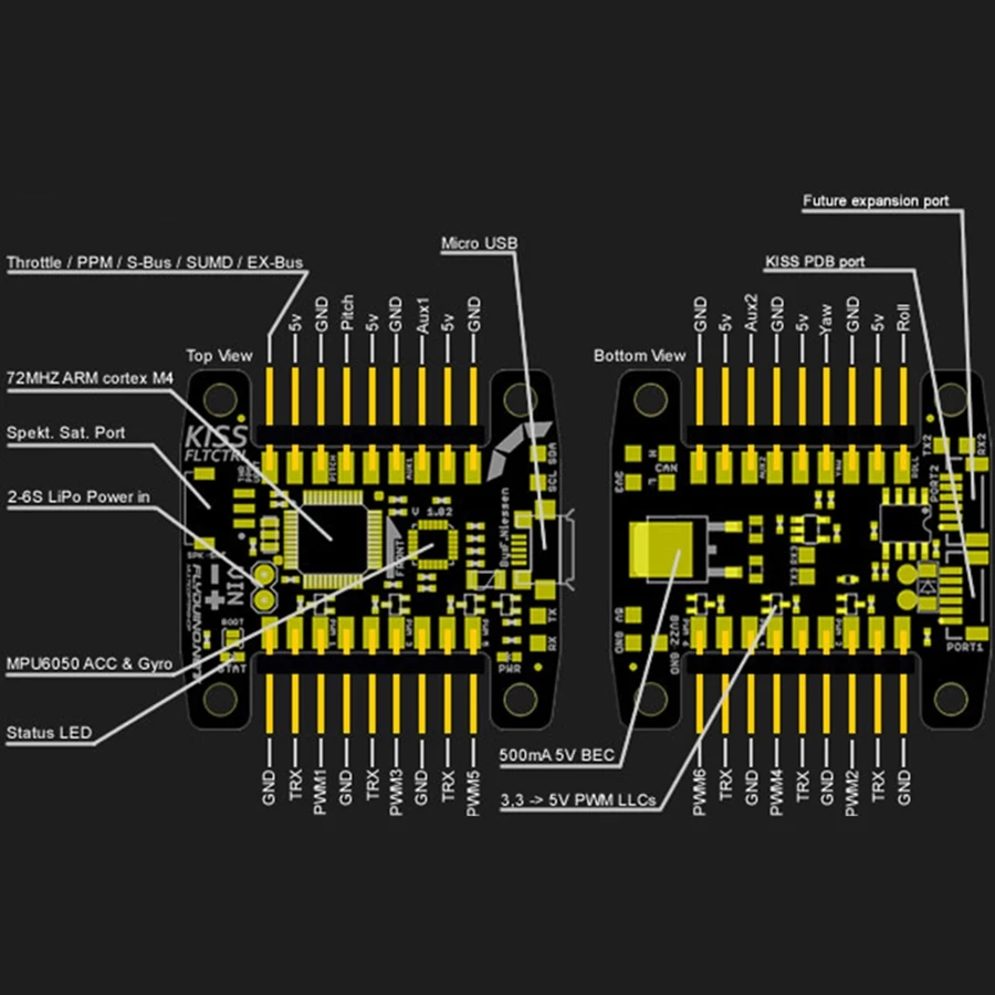 ABZW pour KISS FC 32Bit contrôleur de vol carte de contrôleur de vol pour Drone RC pour Multicopter RC