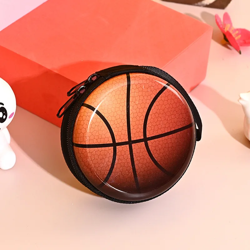 Creative Ball Pattern Coin Purse for Kid Boys Girls Small Gift Fashion Change Purses Mini Wallets Zipper Storage Box