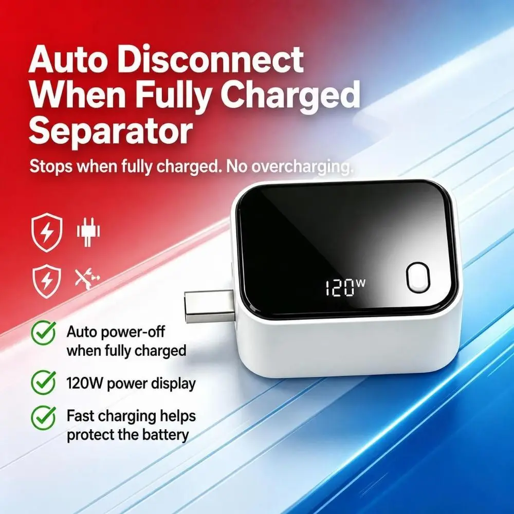 Digital Display Smart Auto Eject Charger Automatic Ejection Automatic Power Cutoff Auto Stop Charging Adapter Smart Disconnect